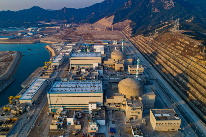vue aérienne de l'epr Taishan en chine