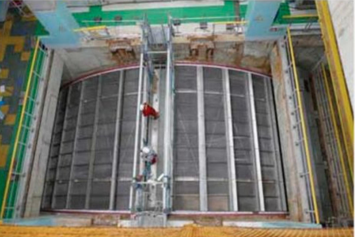 Zoom sur le tambour remplacé par REEL sur le site EDF de Flamanville
