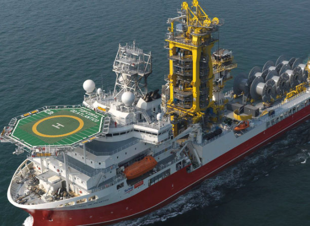 close-up of an industrial boat with imeca lifting equipment