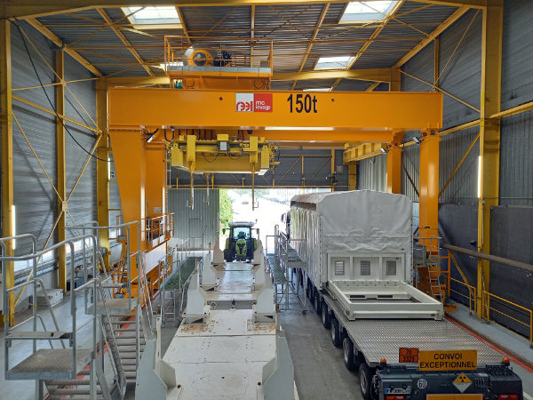 EDF Valognes reel mc levage's gantries