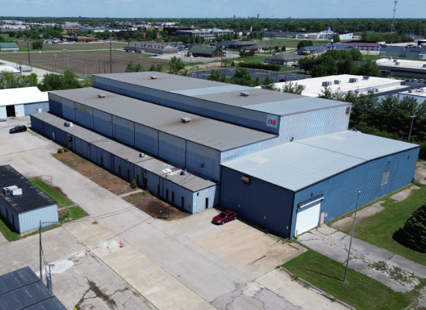 Reel International Springfield Factory, USA, aerial view