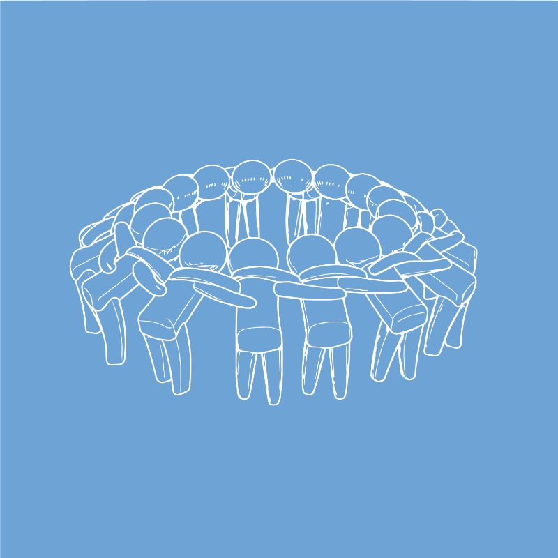 icône symbole de force du collectif valeur de reel international